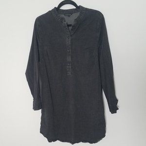 Universal Standard Black Denim Shirt Dress